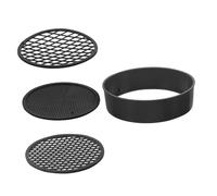 ULTECHNOVO 3pcs Plastic Soil Sieve Sifter Fine Mesh Strainer Set Three Mesh Sizes Handheld Design for Soil Compost Sand Rock Elementary Science Experiment Tool Black