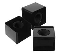 ULTECHNOVO 3pcs Portable Microphone Logo Flag Station Cube for Hosting Interviews and Presentations, Lightweight Plastic Mic Logo Stand with Easy Installation and Compact Design