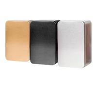 ULTECHNOVO 3pcs Rectangular Tinplate Boxes with Lids for Storage and Organizing Small to Medium Items, Retro Style Tin Containers for Home Decoration and Green Tea Storage