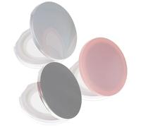 ULTECHNOVO 3Pcs Refillable Powder Holder Portable Plastic Female Powder Box Creative Simple Design Easy to Take Compact Lightweight Vanity Table Top for Female Friends