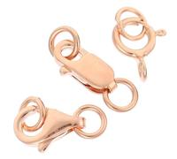 ULTECHNOVO 3pcs Rose Gold Lobster Claw Clasps DIY Jewelry Connecting Buckle for Necklace and Bracelet Making Sturdy Spring Lock Easy Installation Accessory