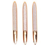 ULTECHNOVO 3pcs Self-Adhesive Eye Liner Pens Soft Tips Waterproof Colored Eyeliner Pencils in Crystal Pink and Rose Quartz Rods Smudge-Resistant Eye Makeup Accessories for Precise Grooming