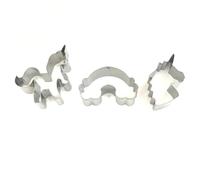 ULTECHNOVO 3pcs Stainless Steel Cookie Cutters Set for Baking Tools with Cloud Shapes, for Cutting Bread and Sandwiches, for DIY Baking on Day