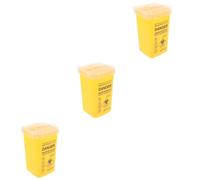 ULTECHNOVO 3pcs Travel Sharps Container Small Lid Yellow Sharps Bin for Needles Disposal Container