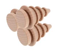 ULTECHNOVO 3pcs Unfinished Wooden Christmas Trees Rustic Farmhouse Tabletop Ornaments for DIY Painting and Holiday Decor Small Natural Wood Craft Supplies for Xmas Mantel and Shelf