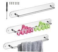 ULTECHNOVO 3pcs Wall Mounted Claw Clip Holder Clear Acrylic Hair Clip Organizer for Efficient Storage Scarf Rack Accessory Display for Home and Salon Use
