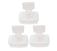 ULTECHNOVO 3pcs Wet Wipes Holder Set Lightweight Pp Material Baby Wipes Dispenser with Lid Small Baby Tissue Case for Traveling and Diaper Bag Use No Strange Smell
