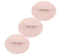 ULTECHNOVO 3pcs Women's Silicone Bath Mat Soft Pink Loofah for Gentle Exfoliating Shower for Sensitive Skin Care Routine
