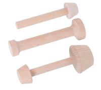 ULTECHNOVO 3pcs Wood Egg Tart Molds with Double-Side Tamper, Medium and Small Tartlet Baking Molds, Nonstick DIY Kitchen Gadget for Pastry and Mini Tart Baking