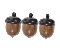 ULTECHNOVO 3Pcs Wooden Acorns Pendants for Jewelry Making Multi-function DIY Charms with Smooth Texture Sturdy Wood Material Decorative Acorn Nut Box Design for Craft Projects and Accessories