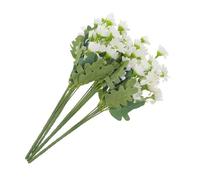 ULTECHNOVO 4 Bunches Artificial Daisy Flower Bunches White Simulation Bouquet for Home Office Wedding Decor Realistic Lifelike Flower Adornments for Indoor Table Centerpieces and Party