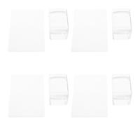 ULTECHNOVO 4 Sets Silicone Nail Stamper Kit with Small Square Stamper and Scraper, Professional Nail Art Transfer Plates for DIY Manicure and Salon Use