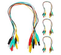 ULTECHNOVO 40pcs Electrical Test Leads with Double-ended Crocodile Clips, 5-color Insulated Jumper Wires Kit for Circuit Connection and Laboratory Testing, 19.6 Inches
