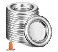 ULTECHNOVO 40pcs Mini Incense Cone Holder Silver Aluminium Mini Incense Burner Tray Ashes Catcher Plate for Aromatherapy Yoga Student Accommodation Outdoor Camping 3cm
