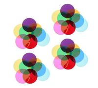 ULTECHNOVO 40pcs Round Pet Plastic Sheets Peel and Stick Light Filter for DIY Warm Lighting Enhancement in Studios and Reading Corners Mood Lighting Film
