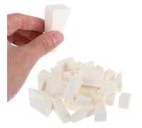 ULTECHNOVO 40pcs Triangular Mini Makeup Sponges Soft Beige Sponge Pads for Precise Application and Compact Use, for Foundation, Blush, Eye Shadow, on The Go Touchups