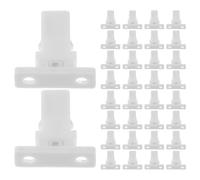 ULTECHNOVO 40pcs White Trash Can Locks with Metal Hook Buckles and Door Lock Switches, Push-type Bin Lid Latch Replacement for Kitchen Garbage Cans, Self-locking Trash Bin Accessories