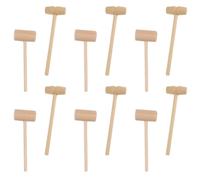 ULTECHNOVO 40pcs Wooden Crab Mallets Mini Hammer Set for Lobster and Seafood Parties, Smooth Surface Portable Wooden Mallets and Oval Shapes, for Large Crab Parties