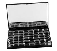 ULTECHNOVO 48pcs Empty Magnetic Eyeshadow Palette with Built-in Mirror Refillable Makeup Tray for Eyeshadow Blush Cheeks Secure Magnetic Closure Travel-friendly Cosmetic Organizer