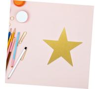 ULTECHNOVO 48pcs Glittered Star Cutouts Paper Stars with Sparkling Finish for Classroom Bulletin Board Decorations Hand-cut Craft Shapes for DIY Drawing Writing and Party Supplies