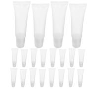 ULTECHNOVO 48pcs Ml 10ml Refillable Lip Balm Tube with Plastic Design Glossy Surface and Smooth Interior Portable Cosmetic Container for Sampling and Mixing Lip Oil