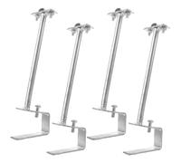 ULTECHNOVO 4pcs Adjustable Tile Clamp Bracket for Roof Lightning Rod Mount, High Durability Iron Material with Quick Mount Structure, for Residential DIY Roof Grounding Protection