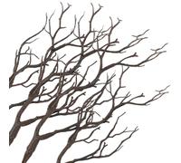 ULTECHNOVO 4pcs Artificial Antler Dried Tree Branches Art Witch Antler Twigs Decorative Plant Twigs Plastic Dry Branches Decor For Halloween Party Wedding Home Supplies Brown