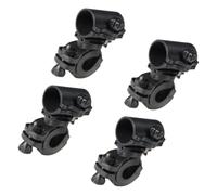 ULTECHNOVO 4pcs Bicycle Light Mount Bracket Flashlight Holder, Abs Black Adjustable Angle, Easy Installation, for 2-3cm Flashlights, City Commuting and Mountain Biking