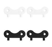 ULTECHNOVO 4pcs Boat Gas Caps Key Plastic Fuel Tank Wrench for Yacht Water Deck Fill Plate Replacement Tool Corrosion-Resistant Nylon Black White