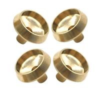 ULTECHNOVO 4pcs Brass Incense Burner Bases with Unique Backflow Design, Sturdy Mini Censer Holders for Sticks and Cones, for Home and Meditation Decor