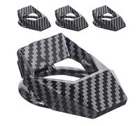 ULTECHNOVO 4pcs Carbon Fiber Engine Start Stop Button Cover Zinc Alloy Push to Start Protector with Anti-touch Design Scratch-resistant Ignition Trim for Car Interior Upgrade