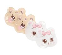 ULTECHNOVO 4Pcs Cartoon Ice Pouches Mini Outdoor Ice Packs for Picnics Camping Lightweight Fun Knock Design Adorable Animal Shapes for All Ages