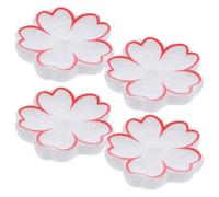 ULTECHNOVO 4pcs Ceramic Chopstick Rest Set White Tableware Rack Decorative Effect Multi-Purpose Small Decor for Home Decoration and Housewarming