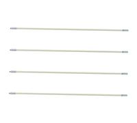 ULTECHNOVO 4pcs Chimney Cleaning Brush Rods Set 400mm Sturdy Steel Fireplace Chimney Sweeping Kit Dryer Vent Cleaning Tools for Air Duct Maintenance