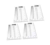 ULTECHNOVO 4pcs Crack Gauge Transparent Plastic Measuring Ruler for Flaw Detection and Lightweight and Portable Tool for Professional Use Various Industries