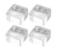 ULTECHNOVO 4pcs Crystal Ball Stands Concave Sphere Holders High Transparency Crystal Display Pedestals Secure Support for Globe and Decorative Items