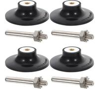 ULTECHNOVO 4pcs Disc Pad Holder for Polishing and Surface Preparation, Quick Rod Change, Rubber and Aluminum Material, 69mm Sanding Disc Attachment for Power Drill