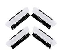 ULTECHNOVO 4pcs Double-sided Nail Brushes with Soft Bristles for Gentle Deep Cleaning Fingernails Toe Nails and Dead Skin Heat-resistant Hand Scrubbers with Non-slip Handle for Easy