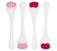 ULTECHNOVO 4pcs Face Roller Silicone Massager Unique Shape Smooth Surface Reduce Eye Bags for Face Skin Outside Use Mini Facial Massage Tool
