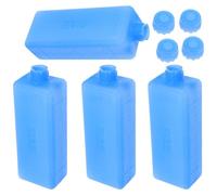 ULTECHNOVO 4pcs Ice Blocks Cooler Ice Packs Lightweight Portable Reusable Pe Rubber Material Blue Cooling Case for Transport Food and Restaurant Use