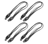 ULTECHNOVO 4pcs Luggage Fixed Strap Bike Strap Adjustable Bungee Cords Bicycle Elastic Helmet Rope Black Plastic Rubber for Mountain Bikes Motorcycle Rear Racks and Luggage Securing