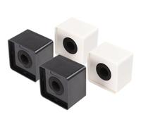ULTECHNOVO 4pcs Microphone Logo Flag Abs Square Black and White with Thick Sponge, for Audio Recording Studios, Voice over Services, Presenter