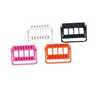 ULTECHNOVO 4pcs Nail Drill Bits Storage Organizer with 16 Holes Practical Pp Nail Grinding Head Rack Keeps Desktop Clean and Neat