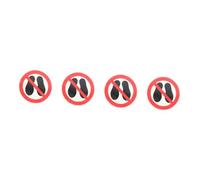 ULTECHNOVO 4pcs No Stepping Warning Sticker Adhesive Safety Sign Weatherproof Caution Sticker for Use Prevent Accidents Injuries Easy to Apply