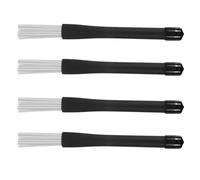 ULTECHNOVO 4pcs Nylon Jazz Drum Brushes with Soft Bristles for Percussion Accessories Portable Brush Sticks Compatible with Acoustic Cajon and Various Jazz Drum Brands Protecting Drumheads