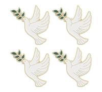 ULTECHNOVO 4pcs Peace Dove Brooch Pin Set for Women Featuring Vintage Elegant Metal Bird Design, Suitable for Clothes, Backpacks, Pencil Case Embellishment, Gift for Friends and Daily Wear