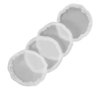 ULTECHNOVO 4pcs Resin Cup Mat Mold Coaster Molds Silicone Lightweight Compact Simple Shape DIY Kit for Office and Beautifying Dinner Tables