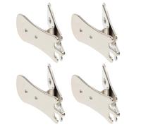 ULTECHNOVO 4pcs Silver Galvanized Steel Erhu Mutes Erhu Silencers Practice Accessories Noise Reduction Clips for Huqin Instrument Playing