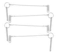 ULTECHNOVO 4pcs Spring Loaded Cotter Pin Carbon Steel with Ring Quick Release Lock Pin for Boat Hardware and Vehicle Equipment Featuring Enhanced Safety and Ball Bearing Mechanism