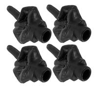 ULTECHNOVO 4pcs Tire Covers Tyre Dirt Cap for Valve Stem Black Plastic Finger Shape Leak-proof Easy Installation for Bicycles and Cars Creative Funny Style